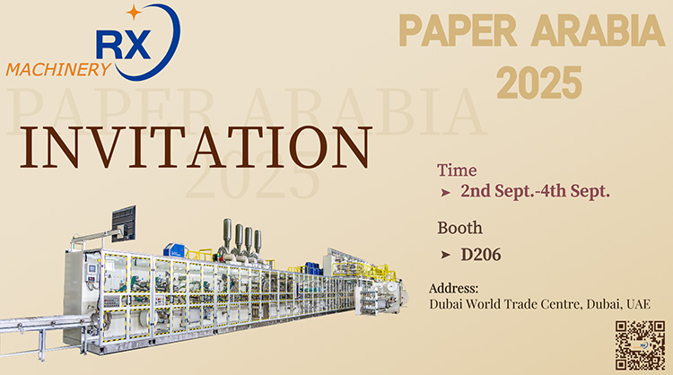 Quanzhou Ruoxin Machinery na Paper Arabia 2025 | Estande D206 apresentando máquinas para produtos de higiene